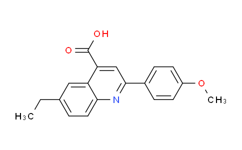 CAS No. 861412-41-1, 6-Ethyl-2-(4-methoxyphenyl)quinoline-4-carboxylic acid