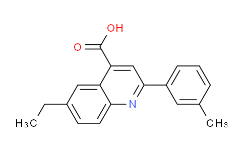 CAS No. 861453-64-7, 6-Ethyl-2-(m-tolyl)quinoline-4-carboxylic acid