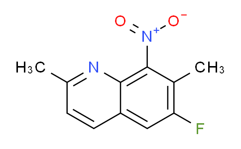 CAS No. 1420790-93-7, 6-Fluoro-2,7-dimethyl-8-nitroquinoline