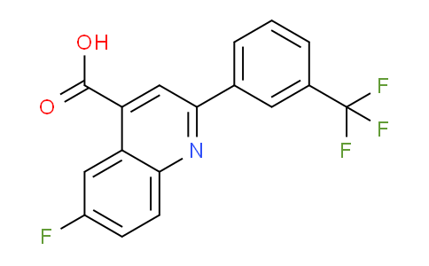 CAS No. 897561-78-3, 6-Fluoro-2-(3-(trifluoromethyl)phenyl)quinoline-4-carboxylic acid