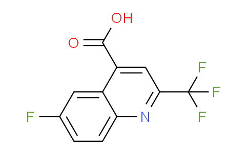 CAS No. 31009-06-0, 6-Fluoro-2-(trifluoromethyl)quinoline-4-carboxylic acid