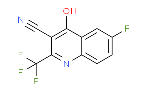 CAS No. 1260642-28-1, 6-Fluoro-4-hydroxy-2-(trifluoromethyl)quinoline-3-carbonitrile