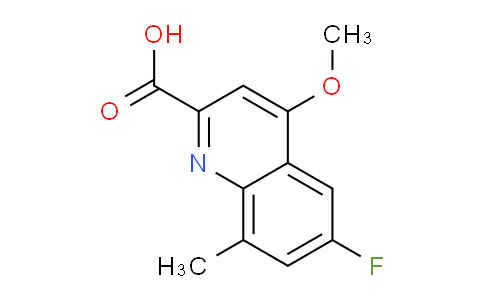 CAS No. 1338661-72-5, 6-Fluoro-4-methoxy-8-methylquinoline-2-carboxylic acid