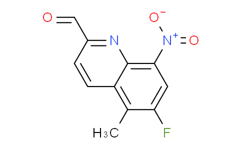 CAS No. 1420794-25-7, 6-Fluoro-5-methyl-8-nitroquinoline-2-carbaldehyde