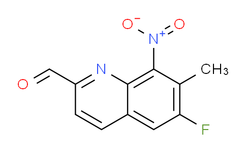 CAS No. 1420794-17-7, 6-Fluoro-7-methyl-8-nitroquinoline-2-carbaldehyde