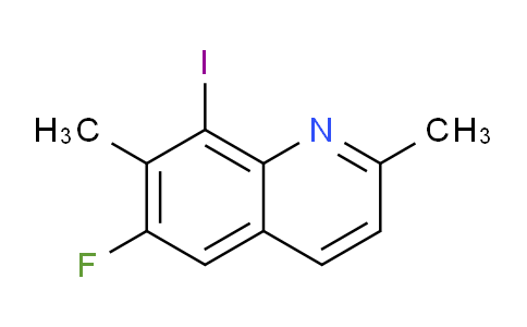 CAS No. 1420791-03-2, 6-Fluoro-8-iodo-2,7-dimethylquinoline