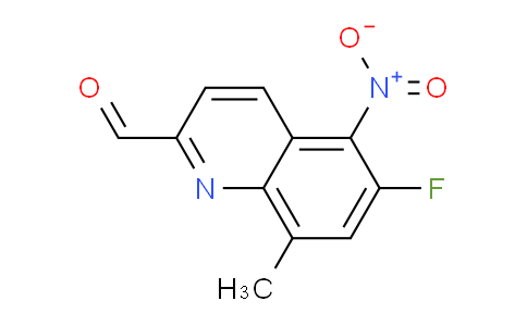 CAS No. 1420792-43-3, 6-Fluoro-8-methyl-5-nitroquinoline-2-carbaldehyde