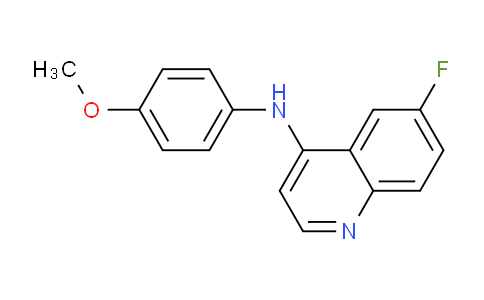 CAS No. 1018041-95-6, 6-Fluoro-N-(4-methoxyphenyl)quinolin-4-amine