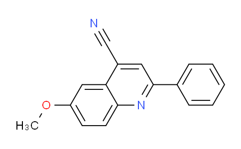 CAS No. 128220-33-7, 6-Methoxy-2-phenylquinoline-4-carbonitrile