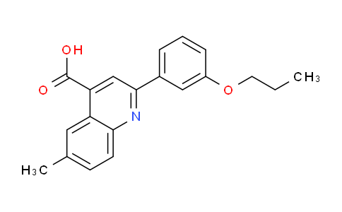 CAS No. 438220-64-5, 6-Methyl-2-(3-propoxyphenyl)quinoline-4-carboxylic acid