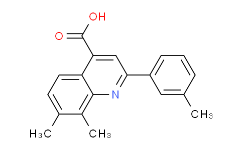 CAS No. 895966-63-9, 7,8-Dimethyl-2-(m-tolyl)quinoline-4-carboxylic acid