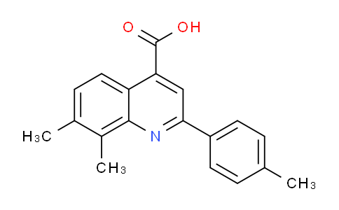CAS No. 436096-55-8, 7,8-Dimethyl-2-(p-tolyl)quinoline-4-carboxylic acid