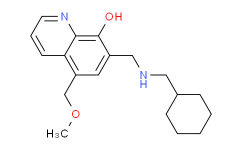 CAS No. 6063-50-9, 7-(((Cyclohexylmethyl)amino)methyl)-5-(methoxymethyl)quinolin-8-ol