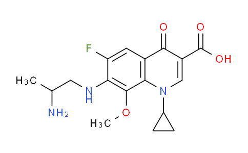 CAS No. 172426-87-8, 7-((2-Aminopropyl)amino)-1-cyclopropyl-6-fluoro-8-methoxy-4-oxo-1,4-dihydroquinoline-3-carboxylic acid