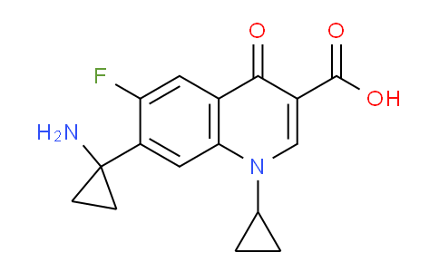 CAS No. 123160-52-1, 7-(1-Aminocyclopropyl)-1-cyclopropyl-6-fluoro-4-oxo-1,4-dihydroquinoline-3-carboxylic acid