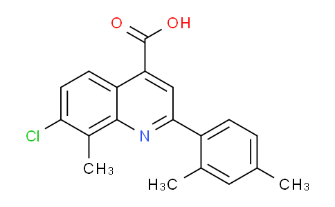CAS No. 725244-73-5, 7-Chloro-2-(2,4-dimethylphenyl)-8-methylquinoline-4-carboxylic acid