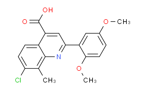 CAS No. 847503-17-7, 7-Chloro-2-(2,5-dimethoxyphenyl)-8-methylquinoline-4-carboxylic acid