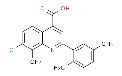 CAS No. 724749-36-4, 7-Chloro-2-(2,5-dimethylphenyl)-8-methylquinoline-4-carboxylic acid