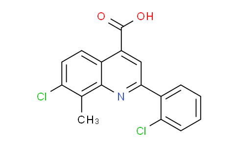 CAS No. 725221-35-2, 7-Chloro-2-(2-chlorophenyl)-8-methylquinoline-4-carboxylic acid