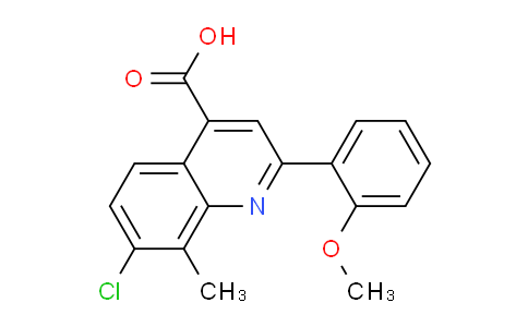 CAS No. 862663-10-3, 7-Chloro-2-(2-methoxyphenyl)-8-methylquinoline-4-carboxylic acid