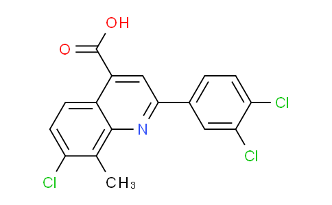CAS No. 863437-98-3, 7-Chloro-2-(3,4-dichlorophenyl)-8-methylquinoline-4-carboxylic acid