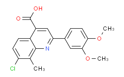 CAS No. 588696-86-0, 7-Chloro-2-(3,4-dimethoxyphenyl)-8-methylquinoline-4-carboxylic acid