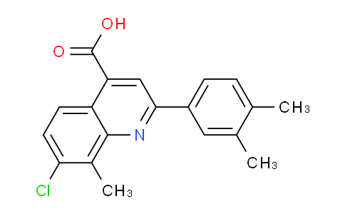 CAS No. 862661-16-3, 7-Chloro-2-(3,4-dimethylphenyl)-8-methylquinoline-4-carboxylic acid