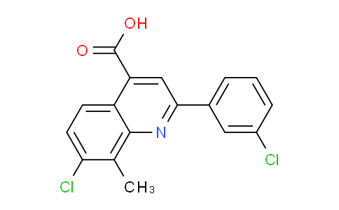 CAS No. 725244-74-6, 7-Chloro-2-(3-chlorophenyl)-8-methylquinoline-4-carboxylic acid