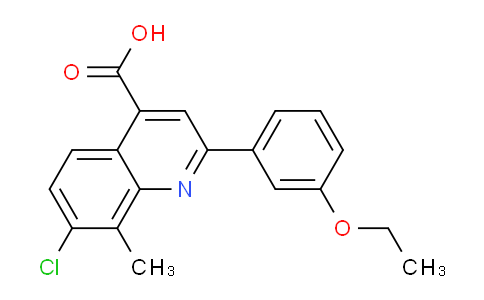 CAS No. 847503-16-6, 7-Chloro-2-(3-ethoxyphenyl)-8-methylquinoline-4-carboxylic acid