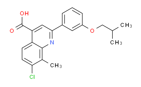 CAS No. 865415-11-8, 7-Chloro-2-(3-isobutoxyphenyl)-8-methylquinoline-4-carboxylic acid