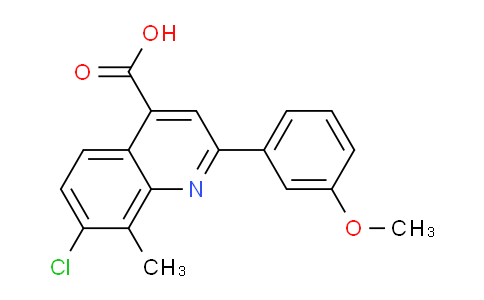 CAS No. 590353-82-5, 7-Chloro-2-(3-methoxyphenyl)-8-methylquinoline-4-carboxylic acid