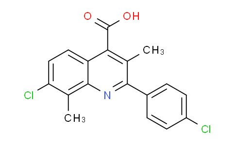 CAS No. 862785-62-4, 7-Chloro-2-(4-chlorophenyl)-3,8-dimethylquinoline-4-carboxylic acid