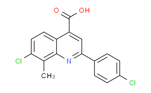 CAS No. 500356-69-4, 7-Chloro-2-(4-chlorophenyl)-8-methylquinoline-4-carboxylic acid