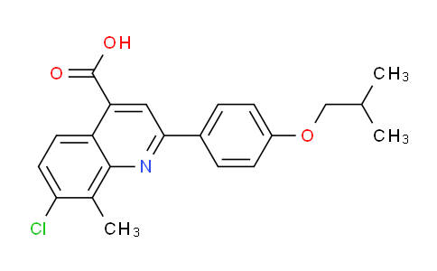 CAS No. 865415-13-0, 7-Chloro-2-(4-isobutoxyphenyl)-8-methylquinoline-4-carboxylic acid