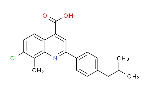 CAS No. 863182-57-4, 7-Chloro-2-(4-isobutylphenyl)-8-methylquinoline-4-carboxylic acid