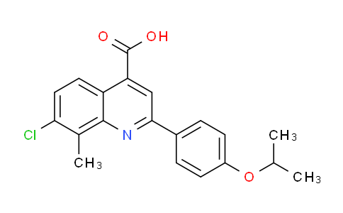 CAS No. 863185-04-0, 7-Chloro-2-(4-isopropoxyphenyl)-8-methylquinoline-4-carboxylic acid