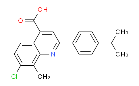 CAS No. 862710-19-8, 7-Chloro-2-(4-isopropylphenyl)-8-methylquinoline-4-carboxylic acid