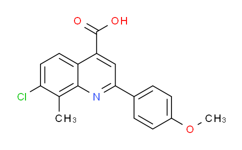 CAS No. 862663-07-8, 7-Chloro-2-(4-methoxyphenyl)-8-methylquinoline-4-carboxylic acid