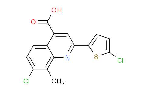 CAS No. 862705-52-0, 7-Chloro-2-(5-chlorothiophen-2-yl)-8-methylquinoline-4-carboxylic acid