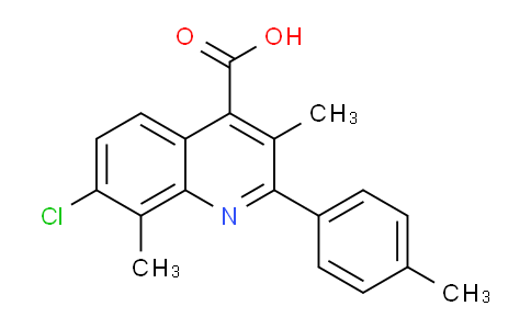 CAS No. 862661-17-4, 7-Chloro-3,8-dimethyl-2-(p-tolyl)quinoline-4-carboxylic acid