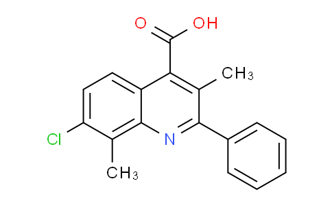 CAS No. 862647-93-6, 7-Chloro-3,8-dimethyl-2-phenylquinoline-4-carboxylic acid