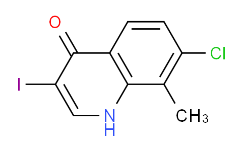 CAS No. 1330755-21-9, 7-Chloro-3-iodo-8-methylquinolin-4(1H)-one