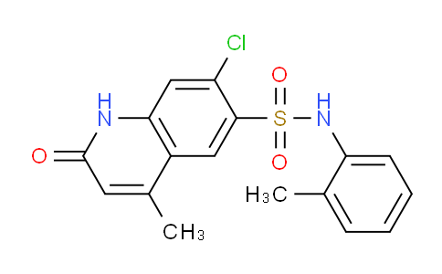 CAS No. 1418265-85-6, 7-Chloro-4-methyl-2-oxo-N-(o-tolyl)-1,2-dihydroquinoline-6-sulfonamide