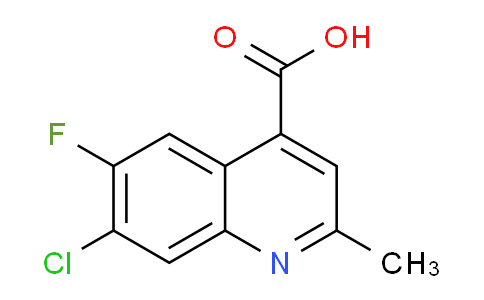 CAS No. 1313712-73-0, 7-Chloro-6-fluoro-2-methylquinoline-4-carboxylic acid
