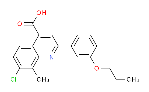 CAS No. 863185-11-9, 7-Chloro-8-methyl-2-(3-propoxyphenyl)quinoline-4-carboxylic acid