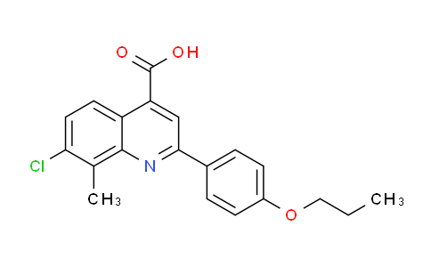 CAS No. 863185-10-8, 7-Chloro-8-methyl-2-(4-propoxyphenyl)quinoline-4-carboxylic acid