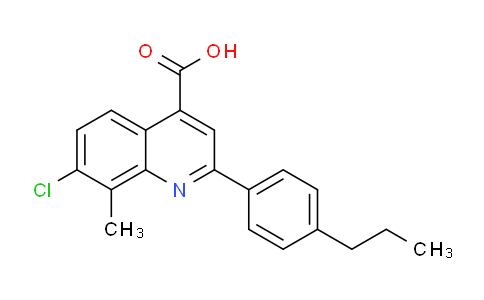 CAS No. 862710-17-6, 7-Chloro-8-methyl-2-(4-propylphenyl)quinoline-4-carboxylic acid