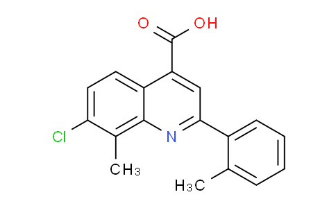 CAS No. 862647-91-4, 7-Chloro-8-methyl-2-(o-tolyl)quinoline-4-carboxylic acid