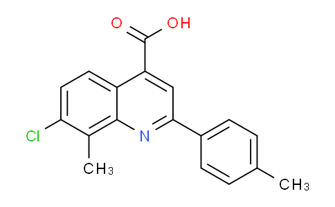 CAS No. 588712-25-8, 7-Chloro-8-methyl-2-(p-tolyl)quinoline-4-carboxylic acid