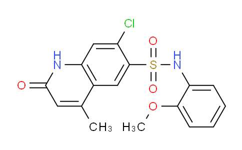 CAS No. 1418265-80-1, 7-Chloro-N-(2-methoxyphenyl)-4-methyl-2-oxo-1,2-dihydroquinoline-6-sulfonamide